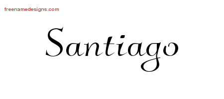 santiago name tattoo designs elegant