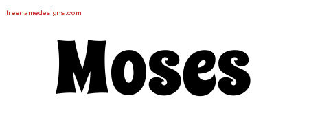 Groovy Name Tattoo Designs Moses Free - Free Name Designs