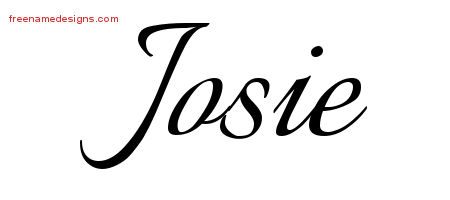 josie name tattoo designs calligraphic freenamedesigns