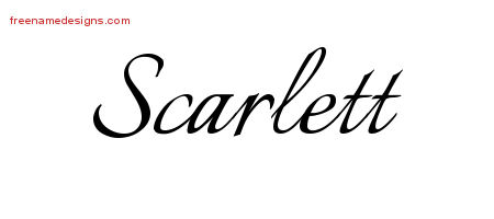 scarlett name tattoo designs calligraphic cursive calligraphy freenamedesigns names lettering tattoos vintage archives