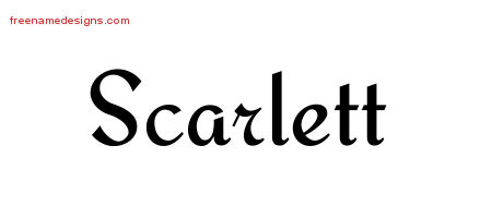 scarlett calligraphic