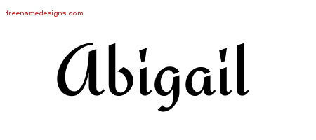 Calligraphic Stylish Name Tattoo Designs Abigail Download Free