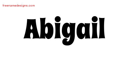 Groovy Name Tattoo Designs Abigail Free Lettering