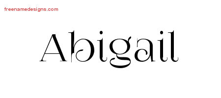 Vintage Name Tattoo Designs Abigail Free Download