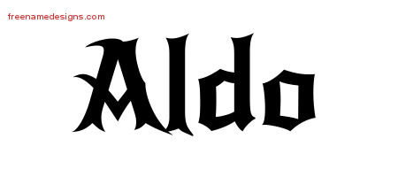 pulsåre ubehageligt Humanistisk Gothic Name Tattoo Designs Aldo Download Free - Free Name Designs
