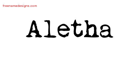 Vintage Writer Name Tattoo Designs Aletha Free Lettering Vintage Writer Name Tattoo Designs Aletha Free Lettering