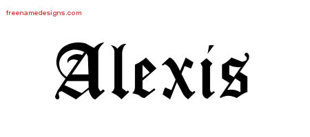 Blackletter Name Tattoo Designs Alexis Printable Blackletter Name Tattoo Designs Alexis Printable