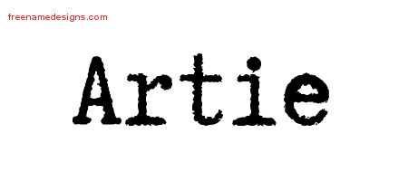 Typewriter Name Tattoo Designs Artie Free Download