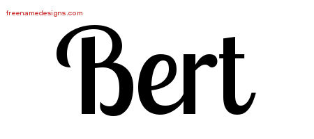 Handwritten Name Tattoo Designs Bert Free Printout