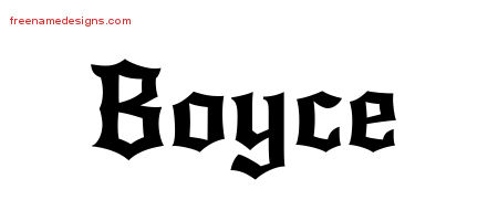 Gothic Name Tattoo Designs Boyce Download Free
