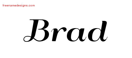 brad name tattoo designs deco graphic freenamedesigns