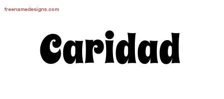 Groovy Name Tattoo Designs Caridad Free Lettering