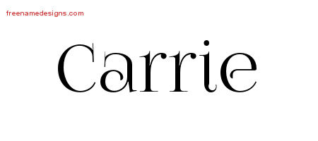 carrie name tattoo designs vintage