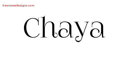 chaya name designs tattoo vintage