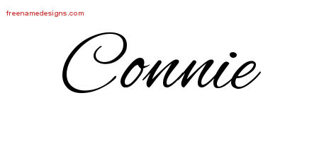 Cursive Name Tattoo Designs Connie Download Free