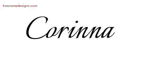 Calligraphic Name Tattoo Designs Corinna Download Free
