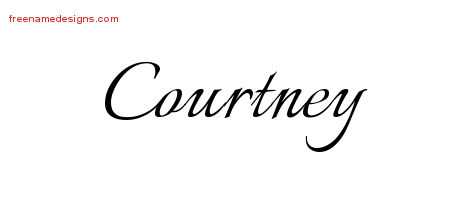 Calligraphic Name Tattoo Designs Courtney Download Free