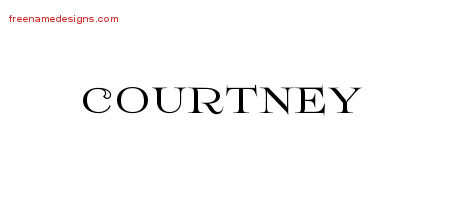 Flourishes Name Tattoo Designs Courtney Graphic Download