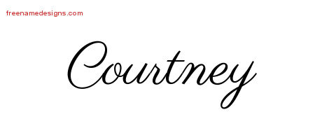 Classic Name Tattoo Designs Courtney Printable