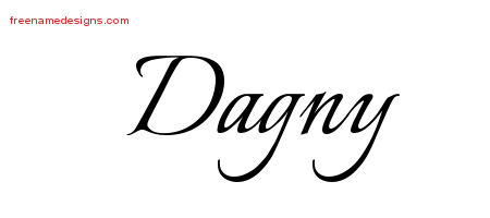 Calligraphic Name Tattoo Designs Dagny Download Free