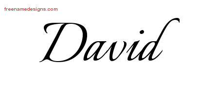 Calligraphic Name Tattoo Designs David Free Graphic