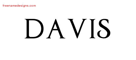 davis name designs tattoo regal victorian printable