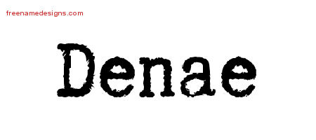 Typewriter Name Tattoo Designs Denae Free Download