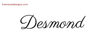 Classic Name Tattoo Designs Desmond Printable Classic Name Tattoo Designs Desmond Printable
