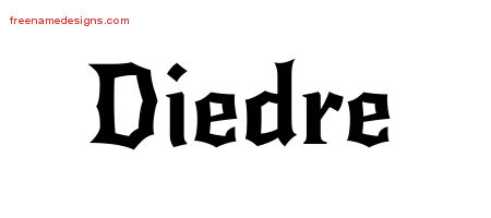 Gothic Name Tattoo Designs Diedre Free Graphic