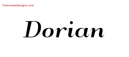 Art Deco Name Tattoo Designs Dorian Graphic Download