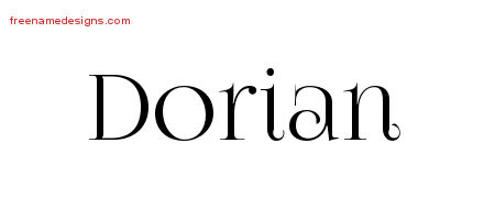 Vintage Name Tattoo Designs Dorian Free Download