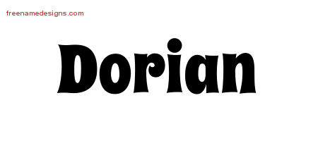 Groovy Name Tattoo Designs Dorian Free Lettering