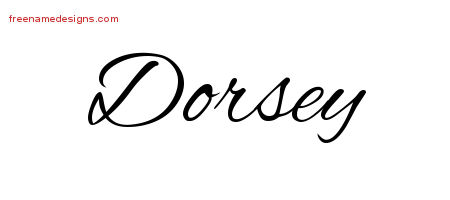 Cursive Name Tattoo Designs Dorsey Free Graphic