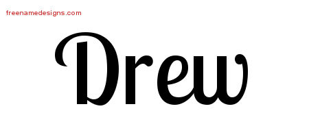 Handwritten Name Tattoo Designs Drew Free Printout Handwritten Name Tattoo Designs Drew Free Printout