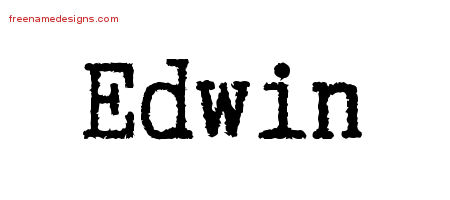 edwin name designs tattoo typewriter printout