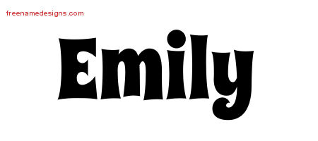 Groovy Name Tattoo Designs Emily Free Lettering Groovy Name Tattoo Designs Emily Free Lettering
