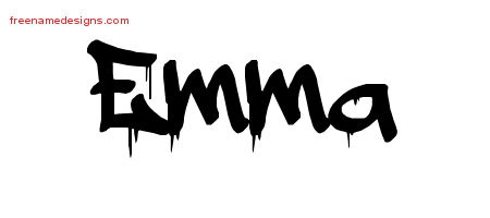 Graffiti Name Tattoo Designs Emma Free Lettering