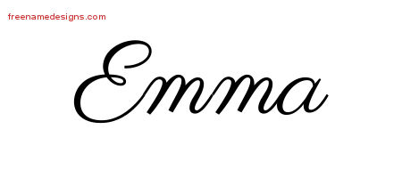 Classic Name Tattoo Designs Emma Graphic Download