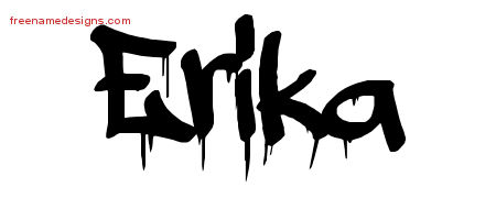 Graffiti Name Tattoo Designs Erika Free Lettering Free Name Designs