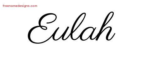 Classic Name Tattoo Designs Eulah Graphic Download