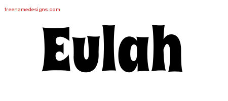 Groovy Name Tattoo Designs Eulah Free Lettering