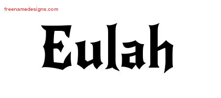 Gothic Name Tattoo Designs Eulah Free Graphic