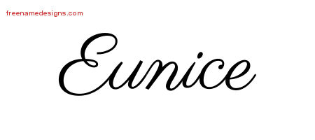 Classic Name Tattoo Designs Eunice Graphic Download