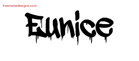 Graffiti Name Tattoo Designs Eunice Free Lettering