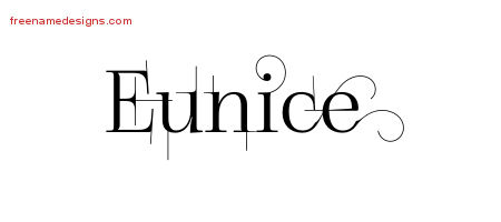 Decorated Name Tattoo Designs Eunice Free