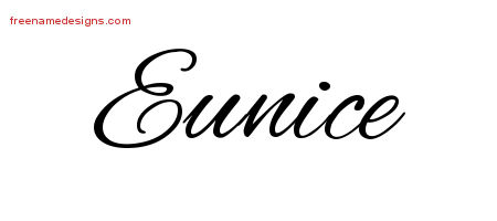 Cursive Name Tattoo Designs Eunice Download Free