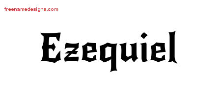 Gothic Name Tattoo Designs Ezequiel Download Free