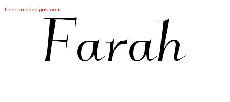 farah name designs tattoo elegant isidra graphic freenamedesigns