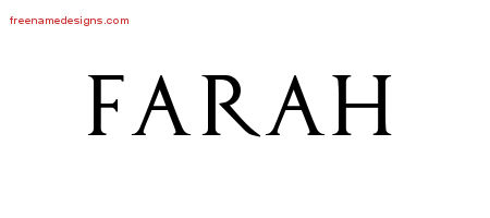 farah name designs tattoo regal victorian graphic