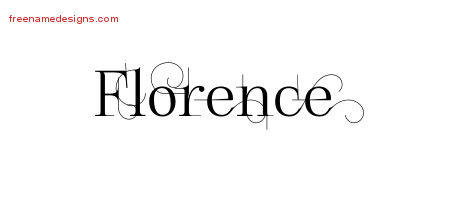 florence tattoo name designs decorated names